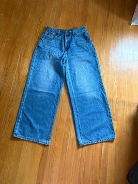 Classic Wide-Leg Men's Blue Jeans